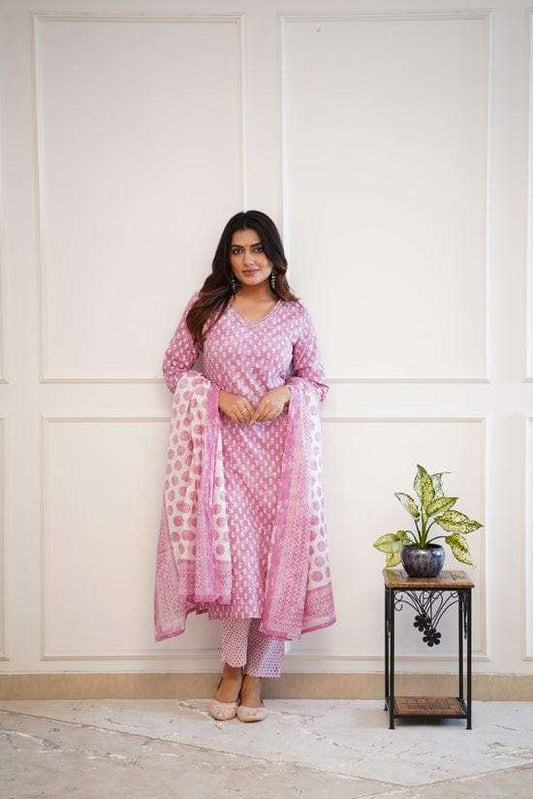 Lavender Lilac Kurta Set