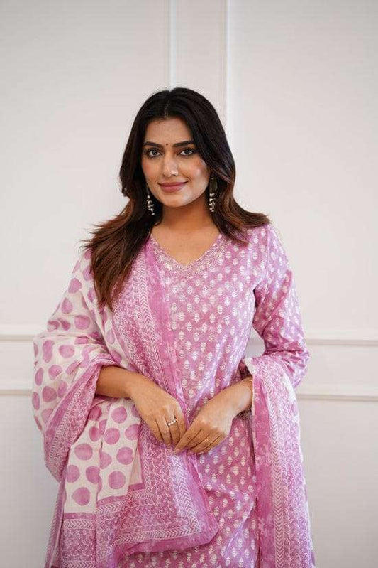 Lavender Lilac Kurta Set